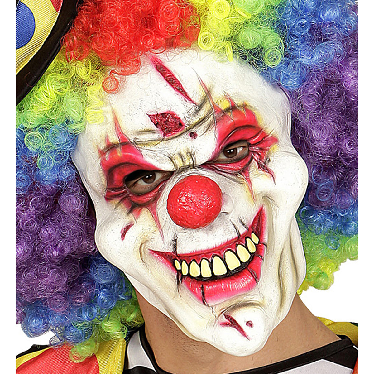 MÖRDARCLOWN HALV ANSIKTSMASK
