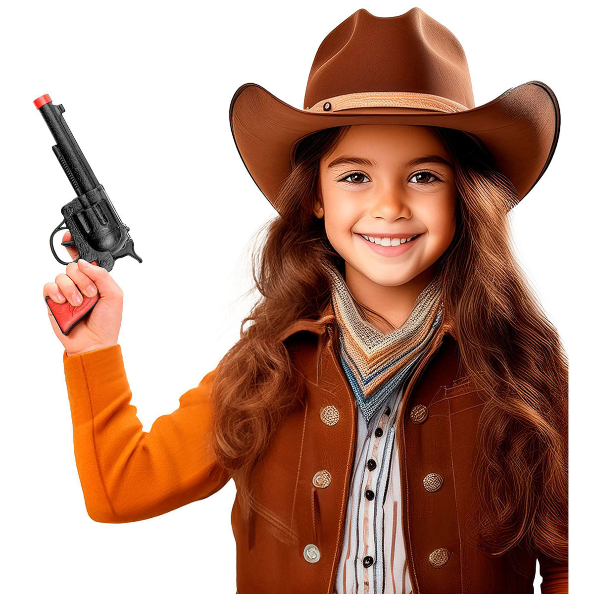 SVART COWBOY-PISTOL- 23 CM
