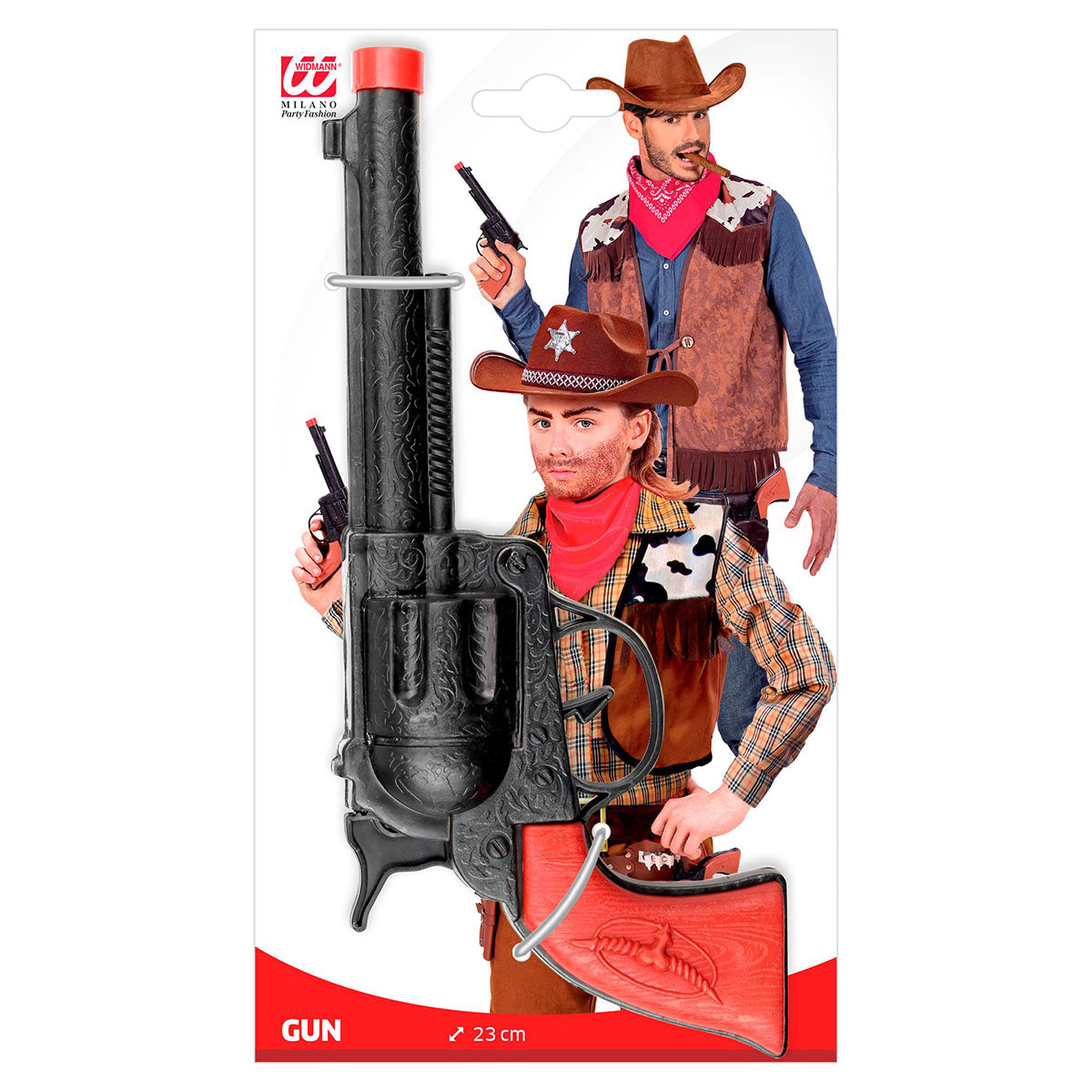SVART COWBOY-PISTOL- 23 CM