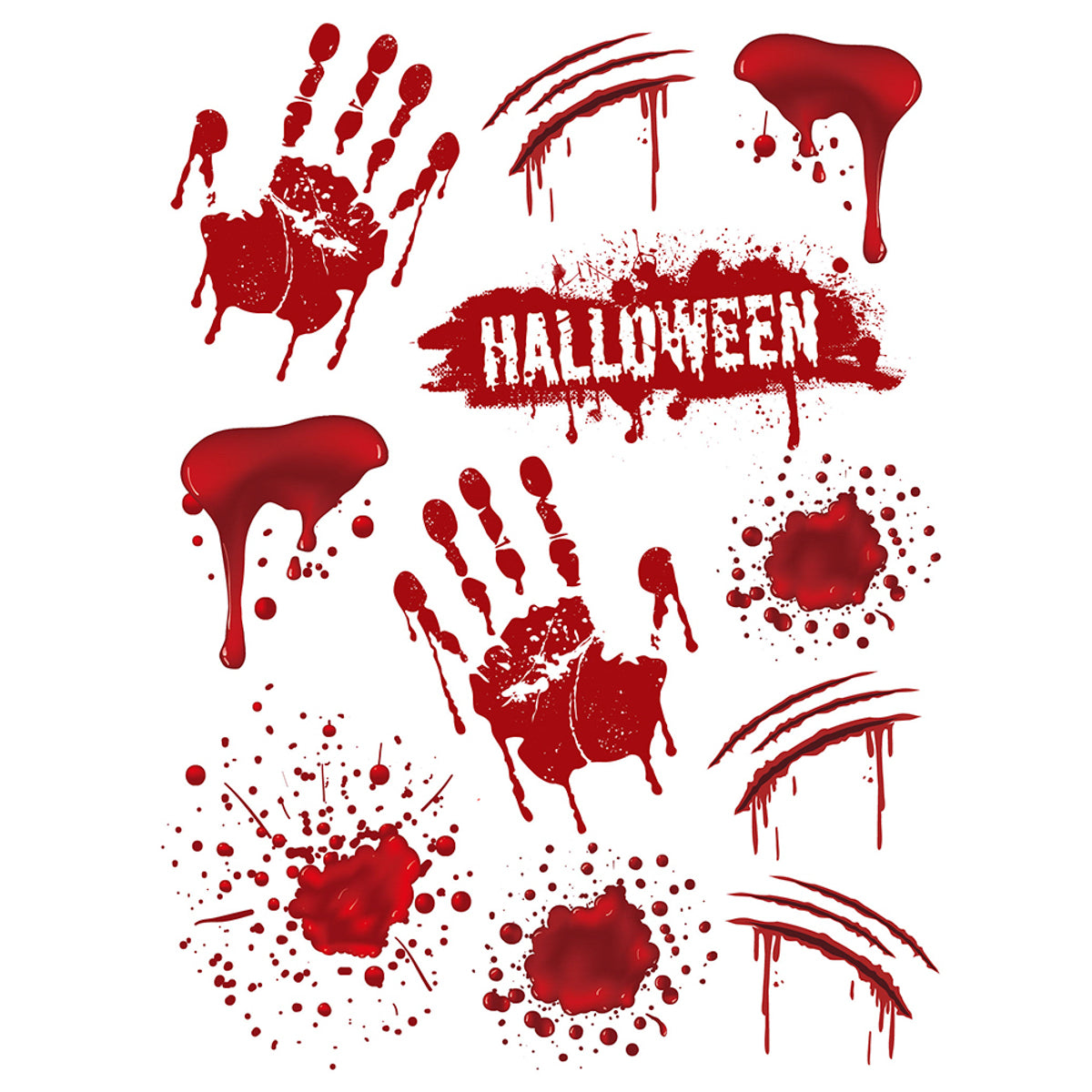 Blodiga Händer – Fönsterdekoration Halloween