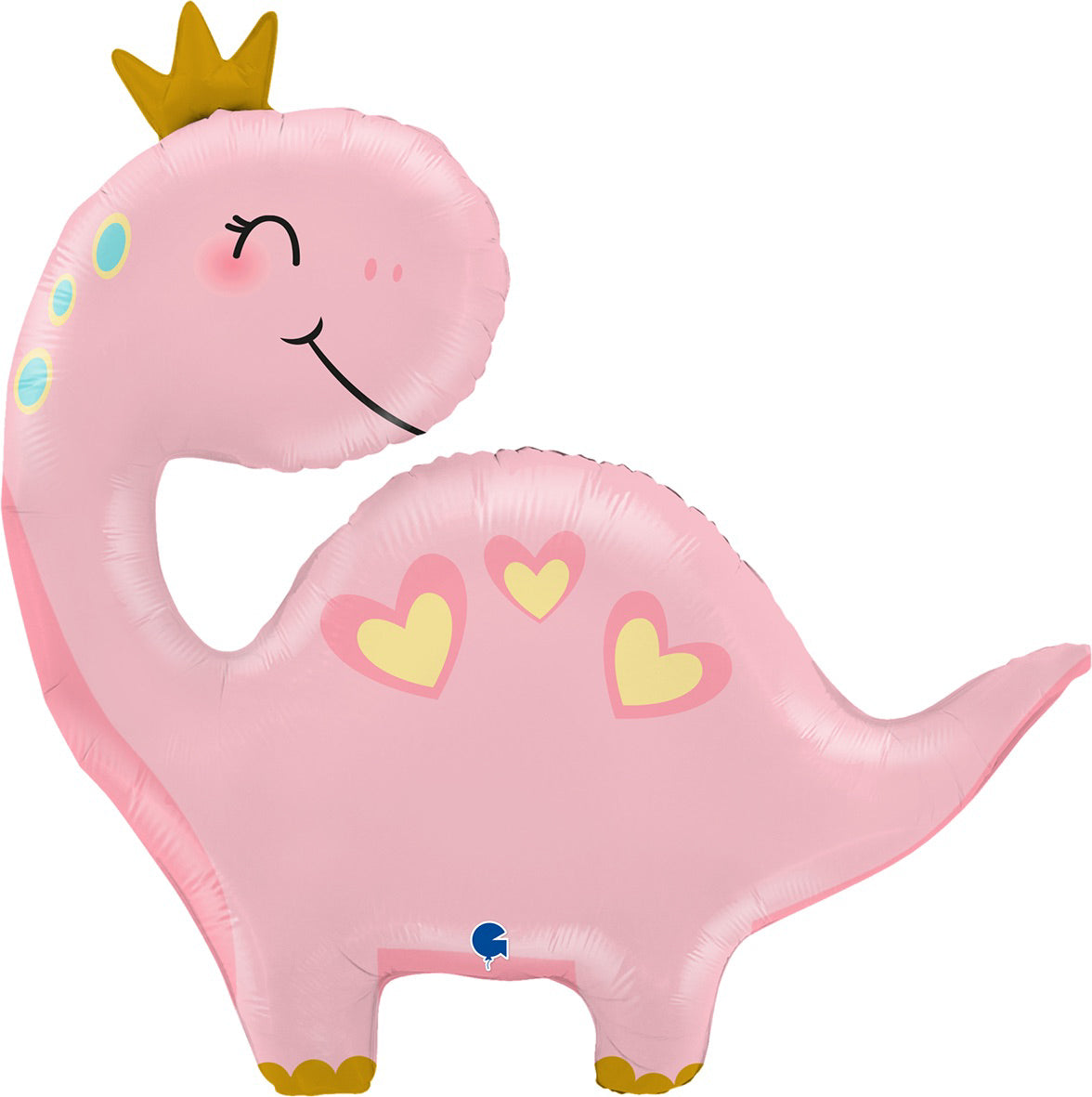 Folieballong - Rosa Dinosaurie