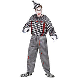 "VINTAGE CLOWN" - jumpsuit med krage och hängslen, huvudbonad M