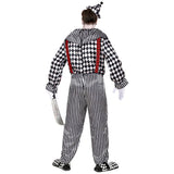 "VINTAGE CLOWN" - jumpsuit med krage och hängslen, huvudbonad M