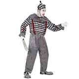 "VINTAGE CLOWN" - jumpsuit med krage och hängslen, huvudbonad L