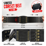KORSETBÄLTE STRETCH SVART -  S/L