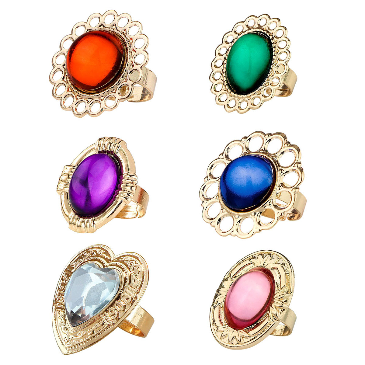 RING MED ÄDELSTEN - OLIKA FÄRGER