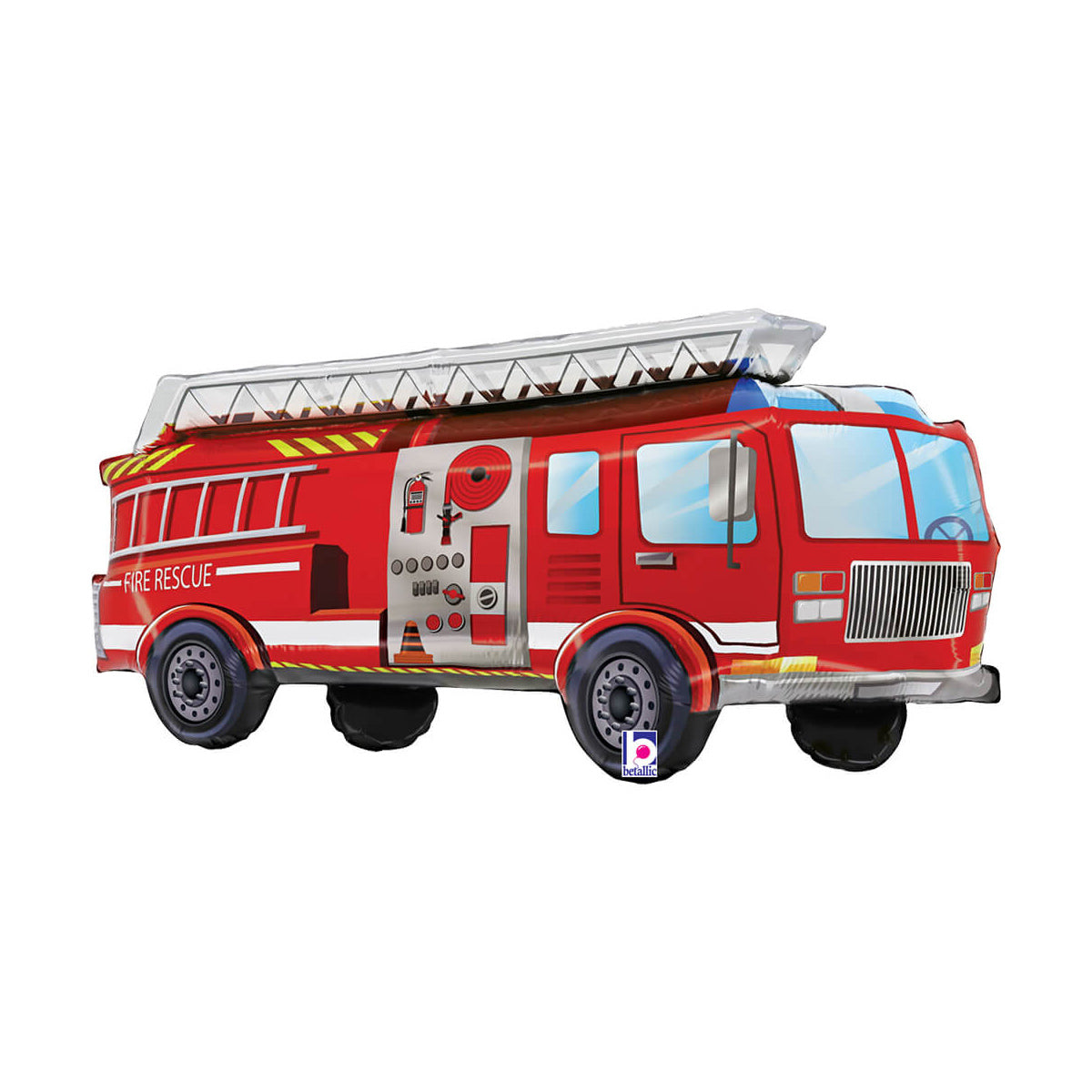 Folieballong - Röd Brandbil 62 cm