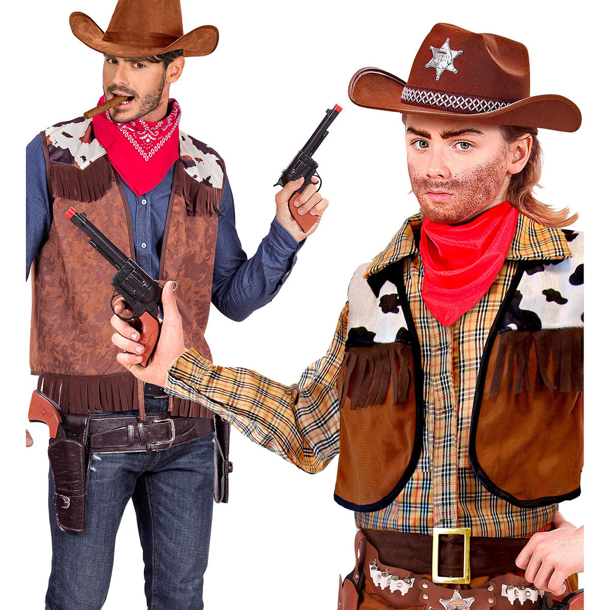 SVART COWBOY-PISTOL- 23 CM