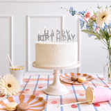 Tårtljus Happy Birthday Silver