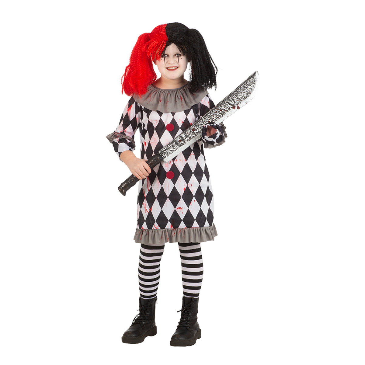 Läskig Clowndräkt - Maskerad Barn