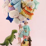 Stående folieballong T-Rex, 93x79 cm, grön