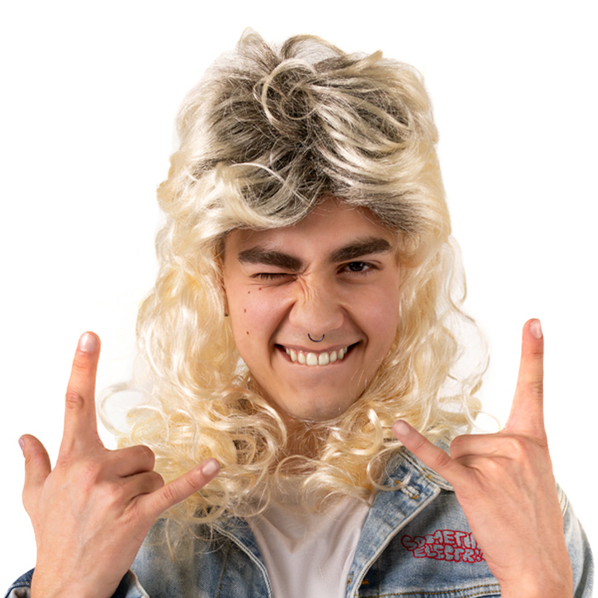 Peruk- Lång blond 80s