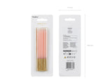 Långa Födeljsedagsljus 14 cm - Rosa 12 pack