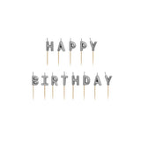 Tårtljus Happy Birthday Silver