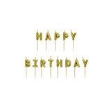 Tårtljus Happy Birthday Guld