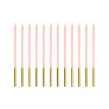 Långa Födeljsedagsljus 14 cm - Rosa 12 pack