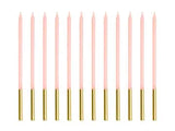 Långa Födeljsedagsljus 14 cm - Ljusgrön 12 pack