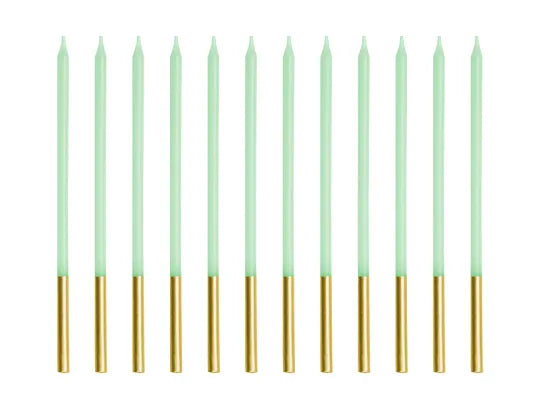 Långa Födeljsedagsljus 14 cm - Rosa 12 pack